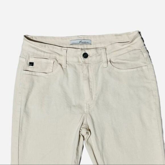 Kancan Cream Color Distressed High Waist Skinny Jeans Size 28 - Picture 3 of 10